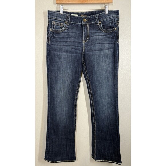 KUT‎ FROM THE KLOTH NATALIE HIGH RISE BOOTCUT Thick Stitch Jeans Size 14 Western - Picture 1 of 12